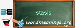 WordMeaning blackboard for stasis